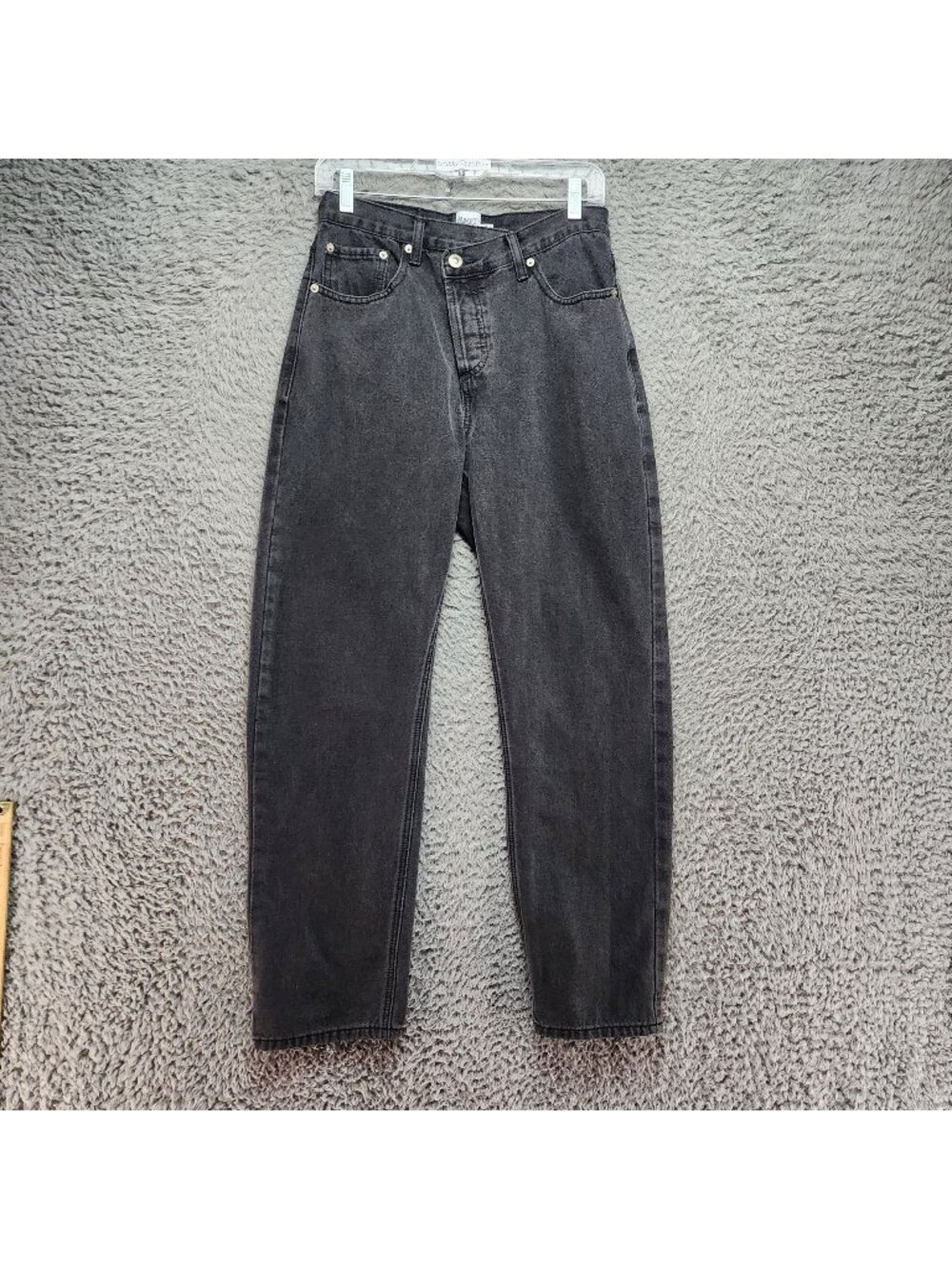 Princess Polly Jeans Womens 4 Black  Button-Fly 100% Cotton Denim *Read*